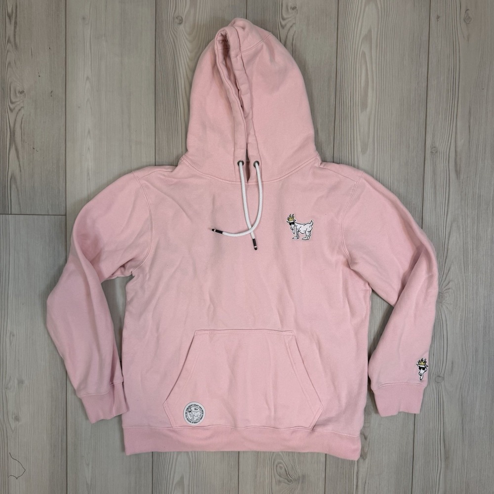 GOAT USA Pink OG Logo Hooded Sweatshirt Unisex Medium Hoodie